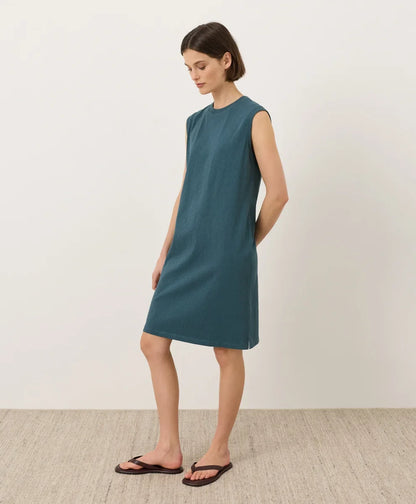 soft-slub essential easy muscle tee dress