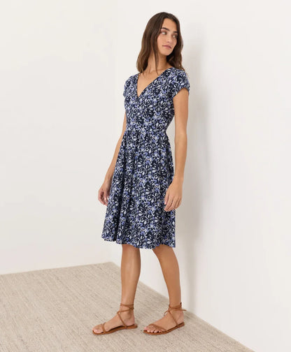 clearance fit & flare crossover dress