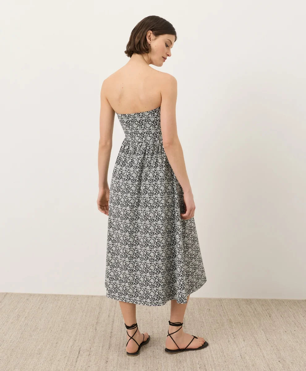clearance fit & flare strapless dress