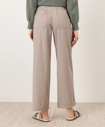 clearance stretch poplin wide leg pant
