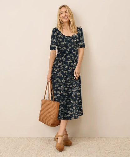 clearance fit & flare signature scoop dress