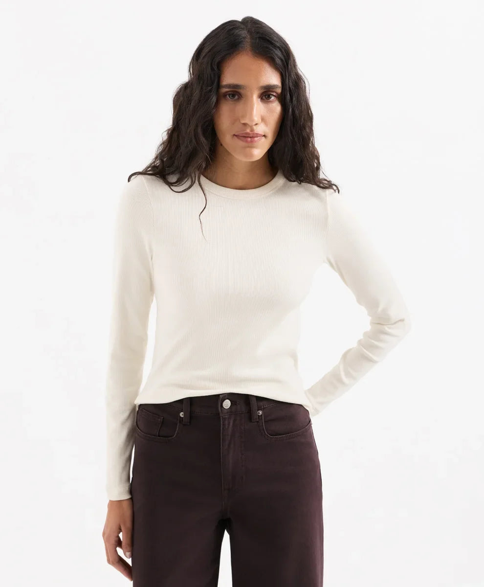 perfect rib crewneck long sleeve tee