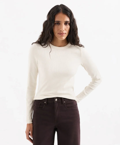 perfect rib crewneck long sleeve tee