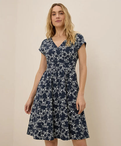 clearance fit & flare crossover dress