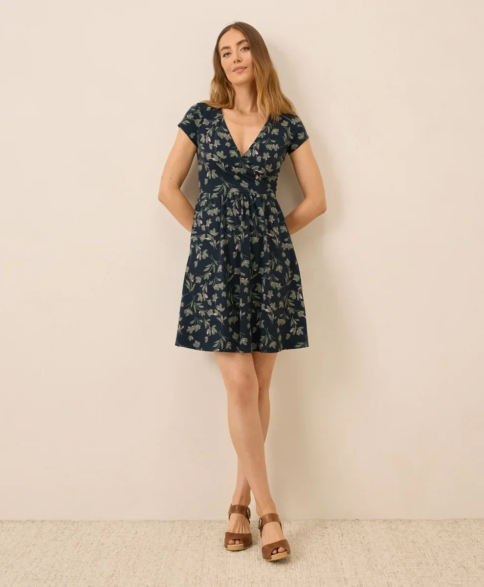clearance fit & flare crossover dress