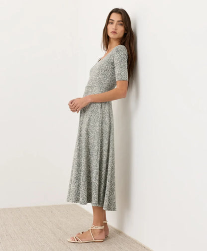 clearance fit & flare signature scoop dress