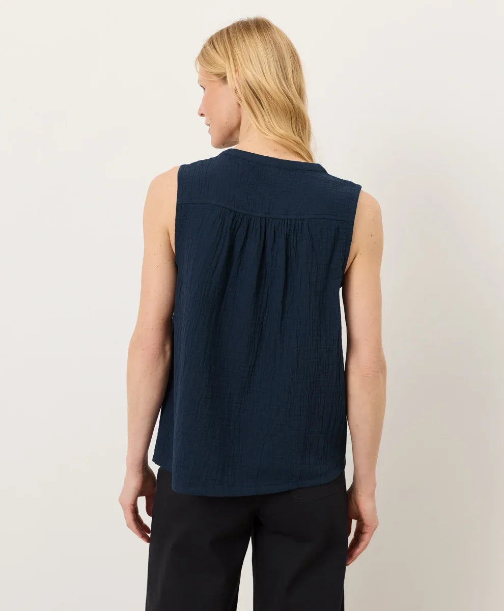 clearance coastal double gauze henley tank