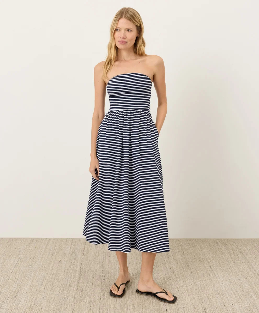 clearance fit & flare strapless dress