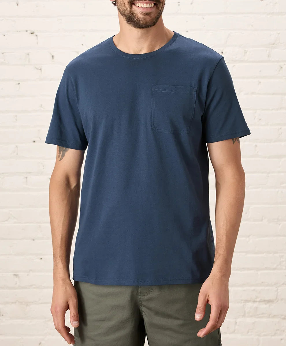 softspun essential pocket crew tee