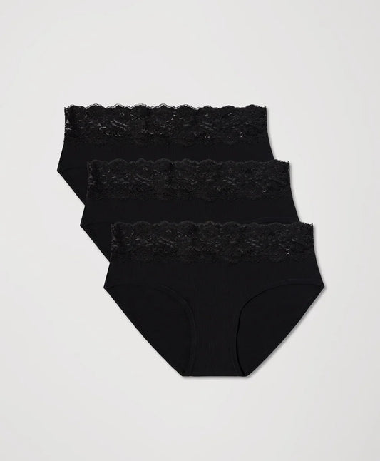 lace waist brief 3-pack