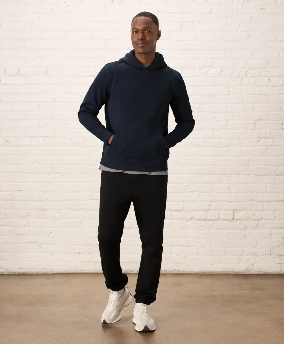 brushed fleece pullover hoodie