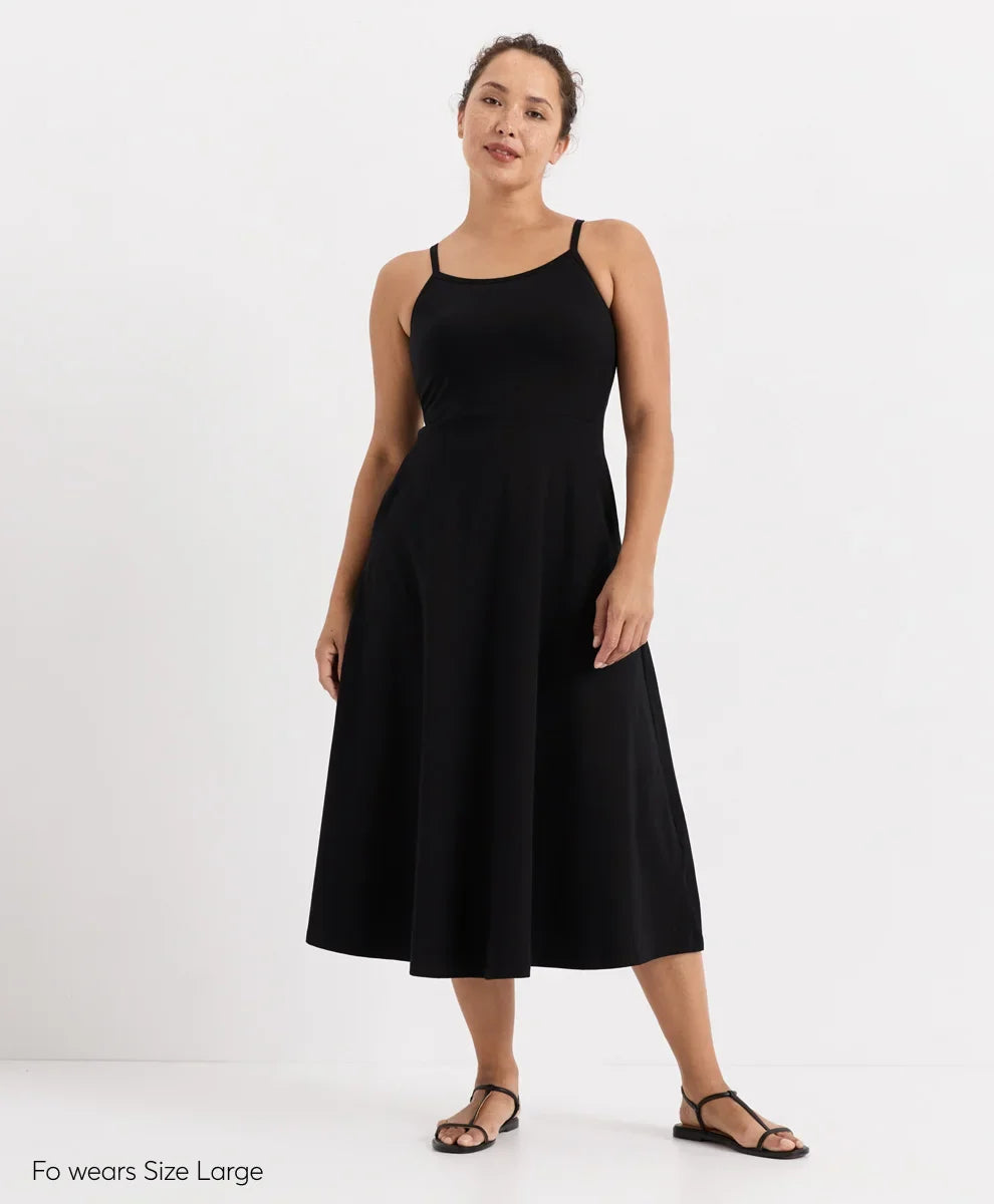 fit & flare midi dress
