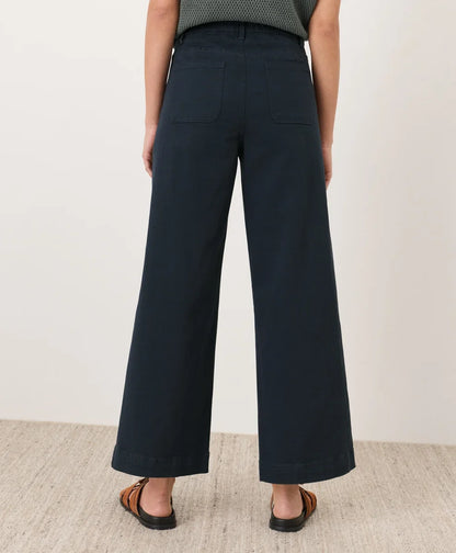 clearance stretch twill wide leg pant