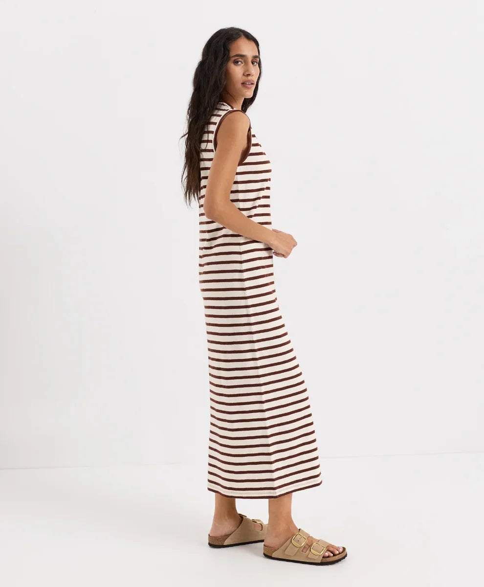 soft-slub essential easy muscle tee maxi dress
