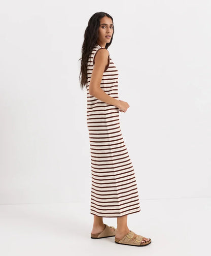 soft-slub essential easy muscle tee maxi dress