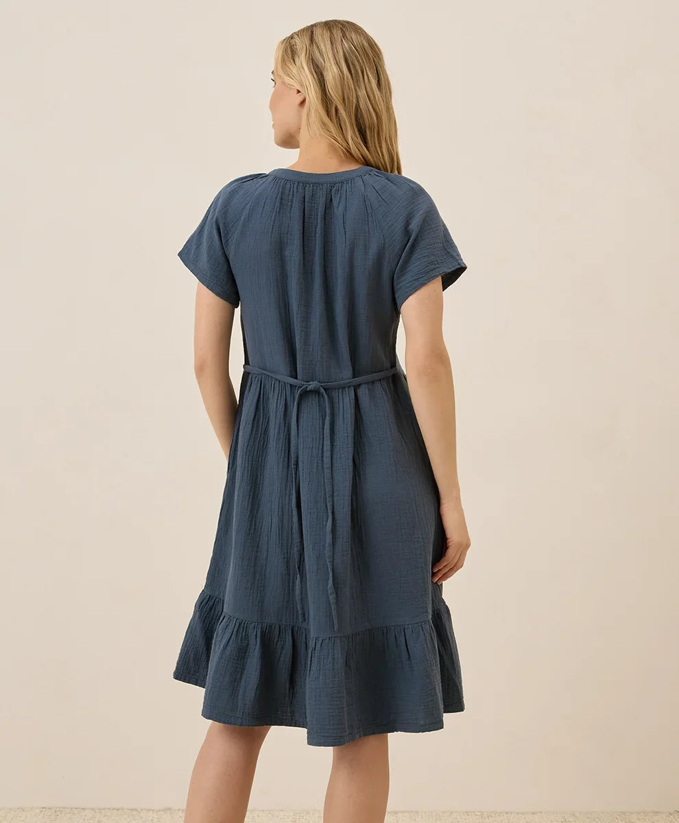 clearance coastal double gauze breezy dress