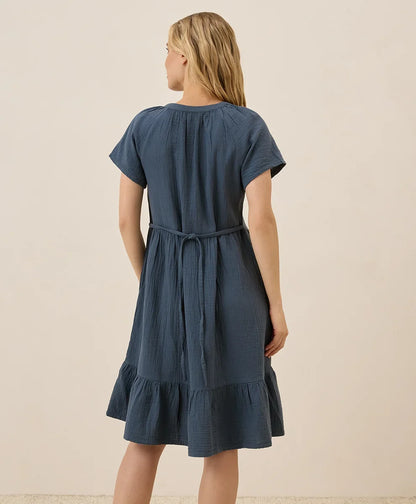clearance coastal double gauze breezy dress