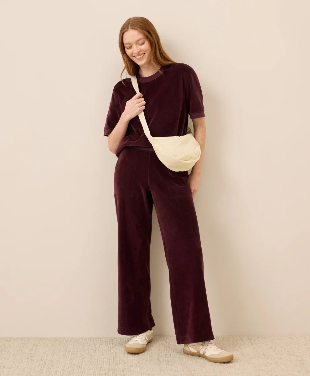 clearance pure velour wide leg pant