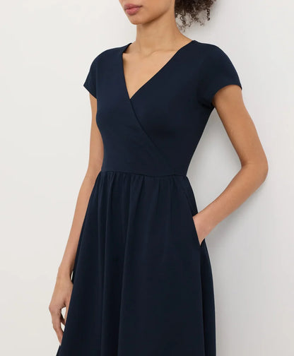 clearance fit & flare crossover dress