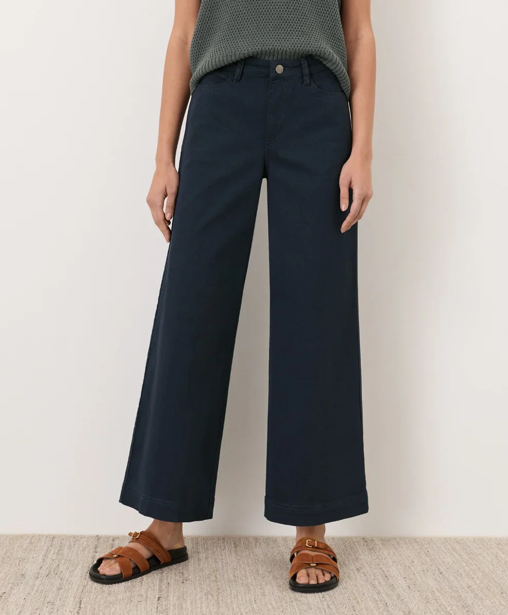 clearance stretch twill wide leg pant