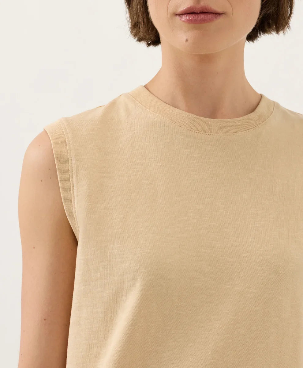 soft-slub essential easy muscle tee dress