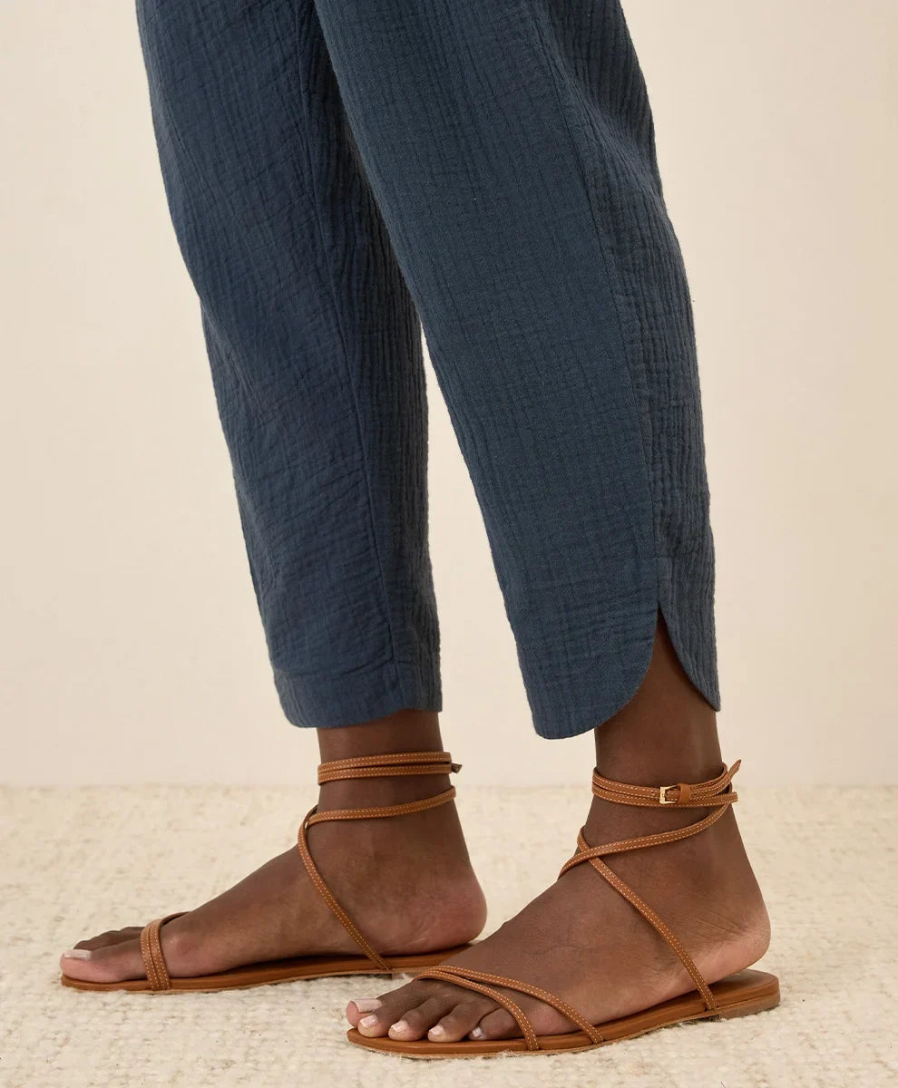 clearance coastal double gauze tapered pull-on pant