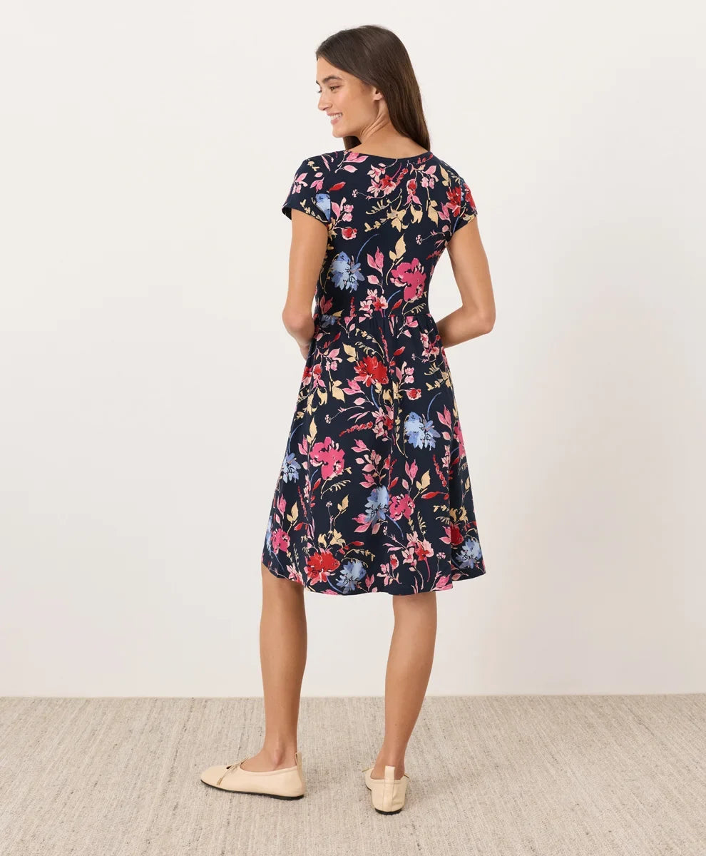 clearance fit & flare crossover dress