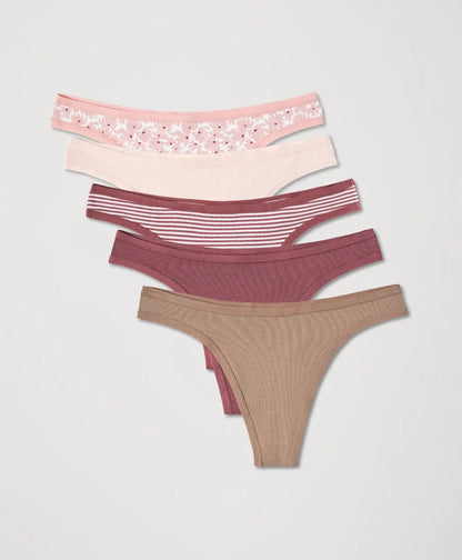 clearance everyday classic fit thong 5-pack