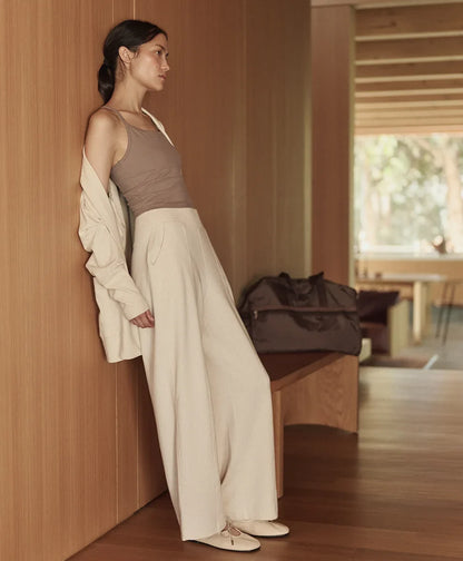 clearance airplane pintuck wide leg pant