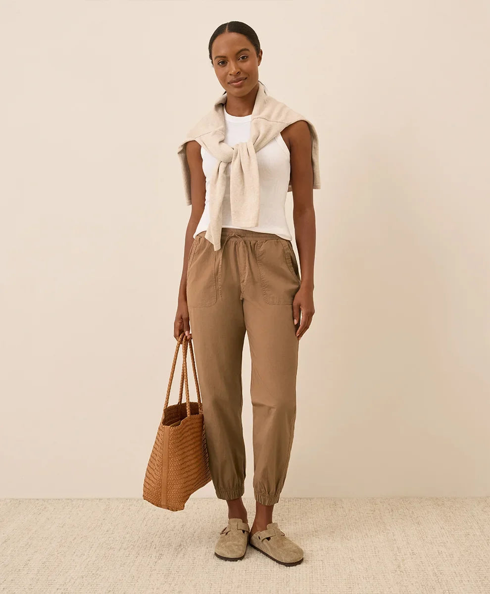clearance stretch poplin jogger