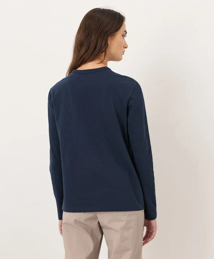 soft-slub essential crewneck long sleeve tee