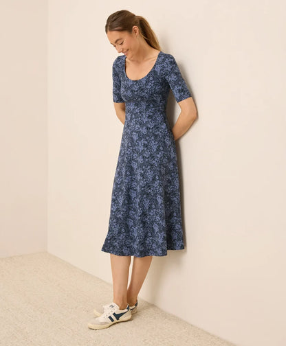 clearance fit & flare signature scoop dress