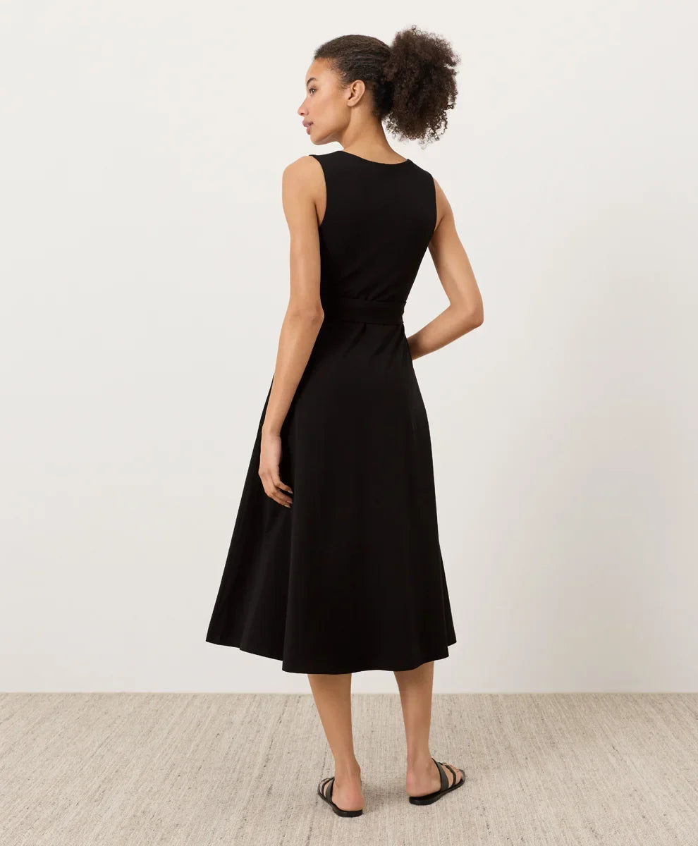 clearance fit & flare easy v-neck dress