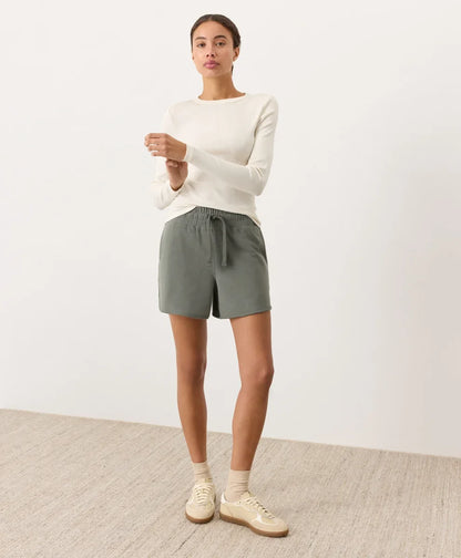 clearance perfect rib crewneck long sleeve tee