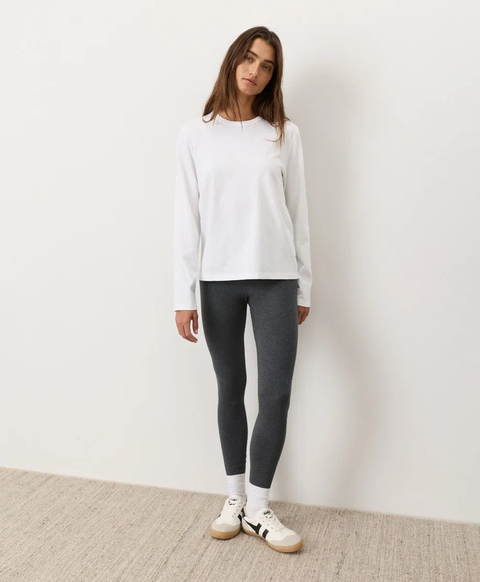 soft-slub essential crewneck long sleeve tee