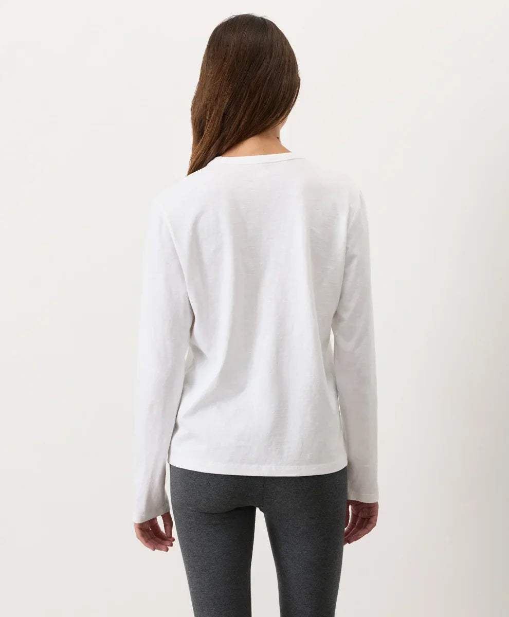 soft-slub essential crewneck long sleeve tee