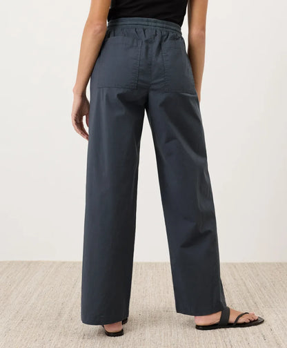 clearance stretch poplin wide leg pant