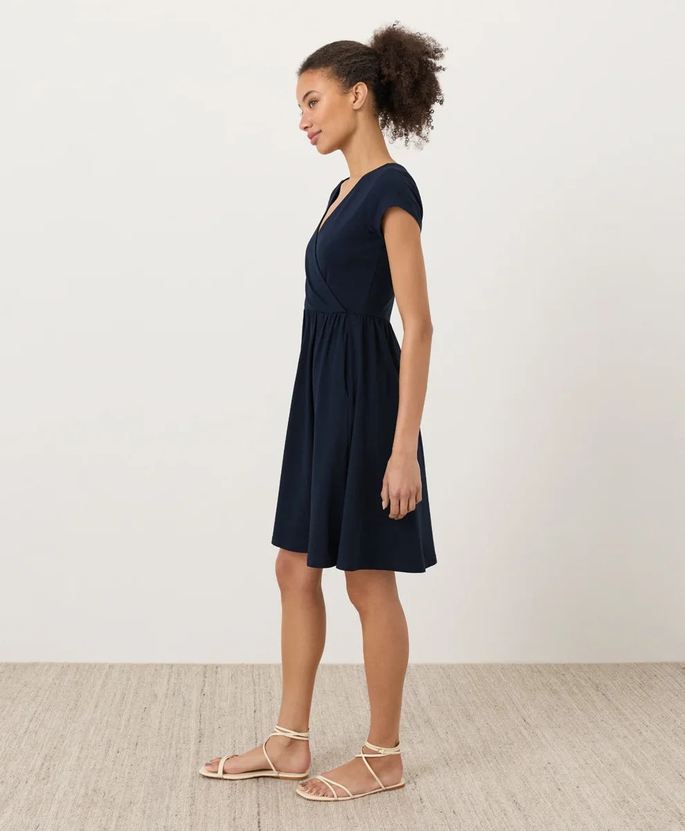 clearance fit & flare crossover dress