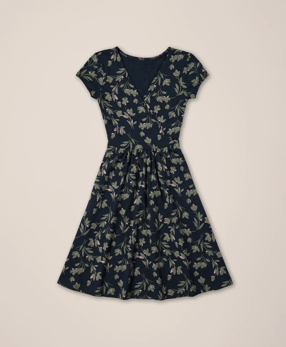 clearance fit & flare crossover dress