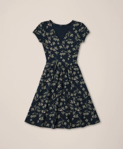 clearance fit & flare crossover dress