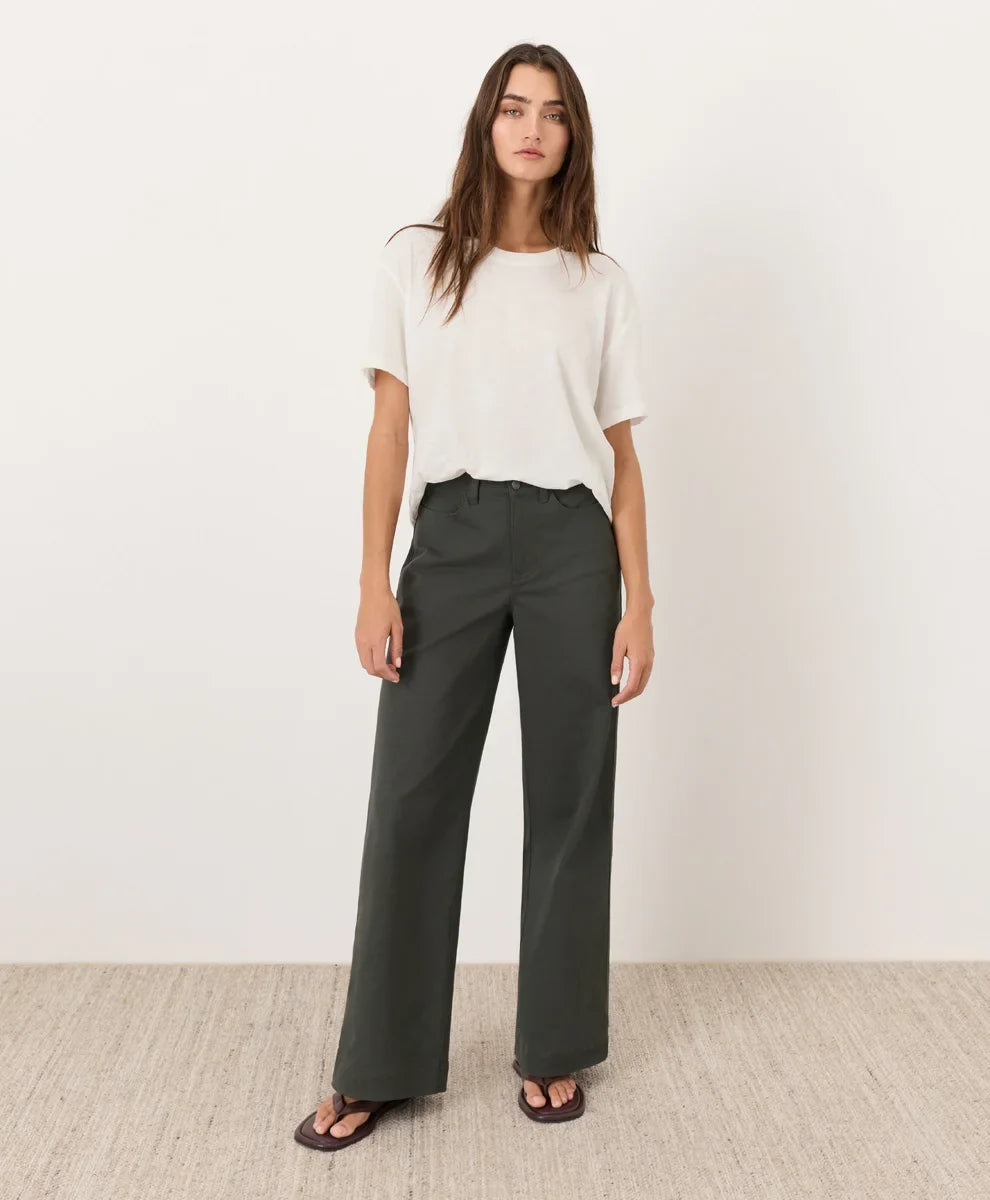 clearance stretch twill wide leg pant