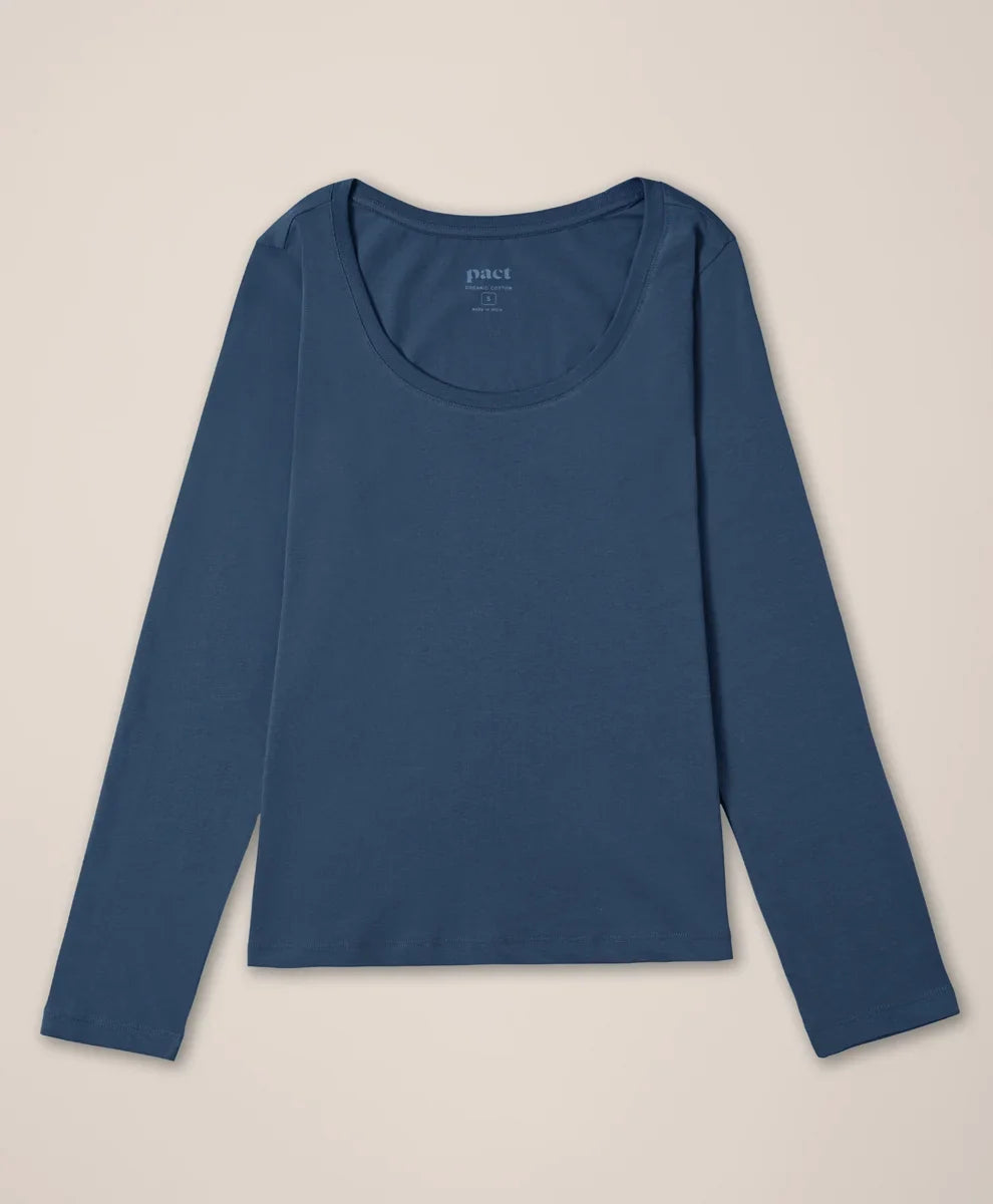 clearance softspun long sleeve scoop neck tee