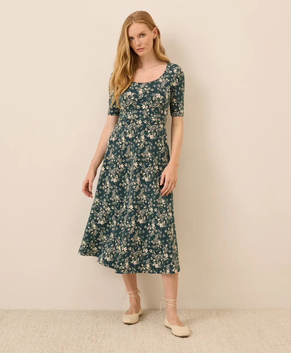 clearance fit & flare signature scoop dress