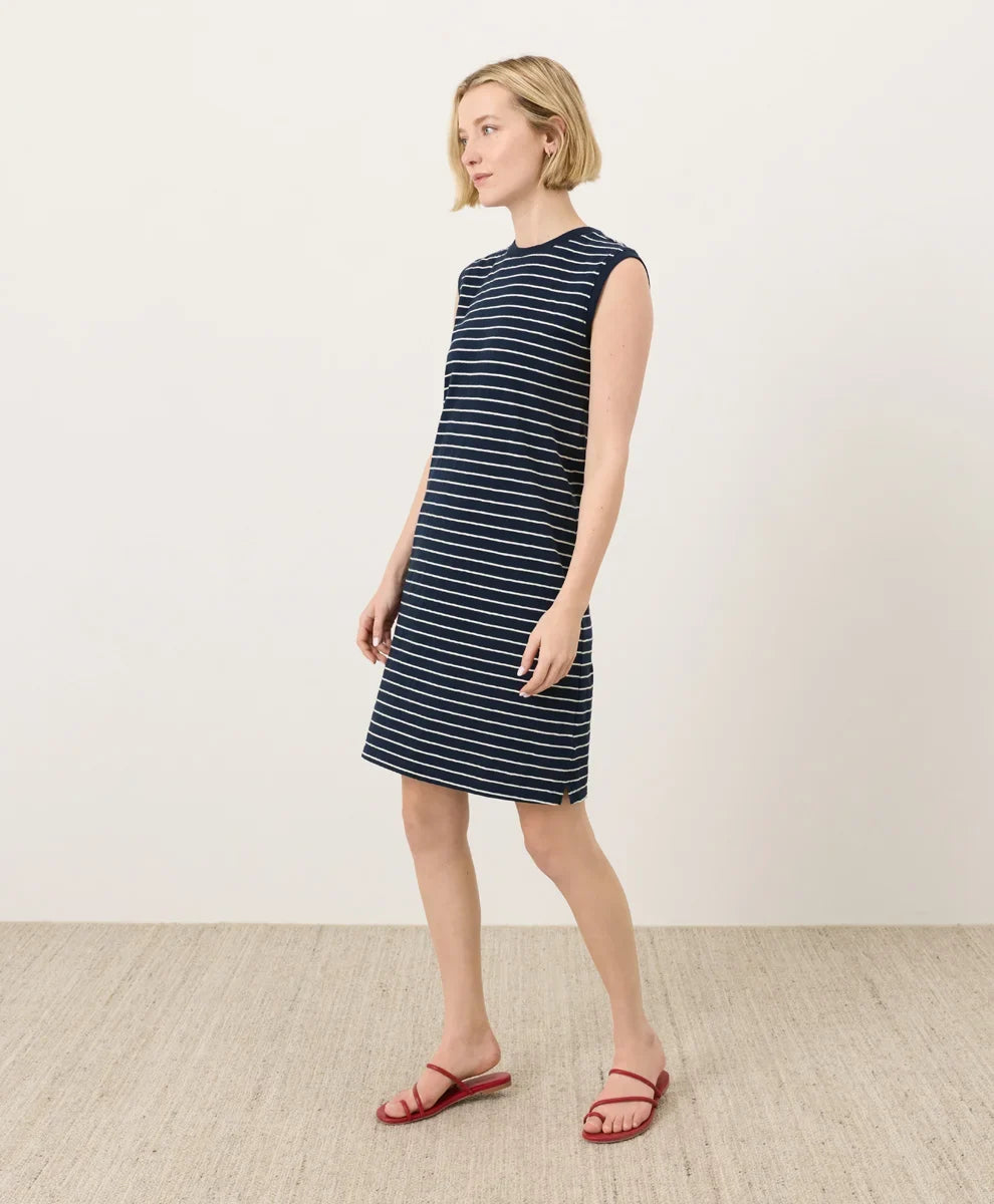 soft-slub essential easy muscle tee dress