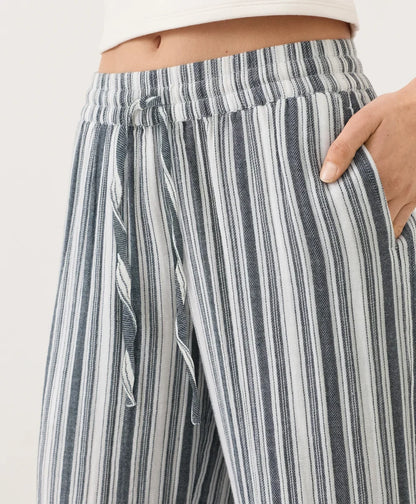 coastal double gauze split hem pant