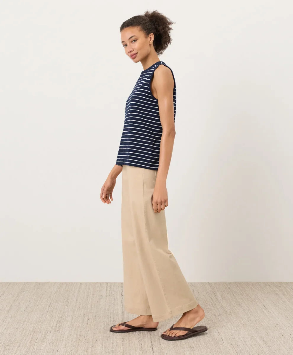 clearance stretch twill wide leg pant