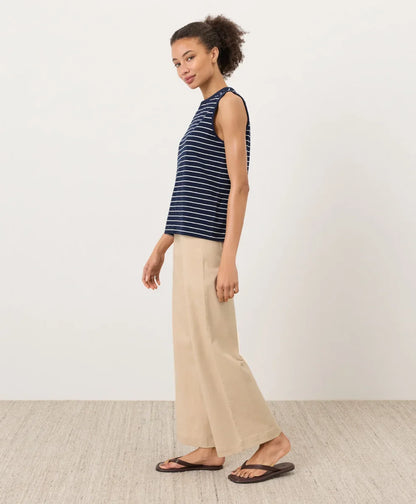 clearance stretch twill wide leg pant