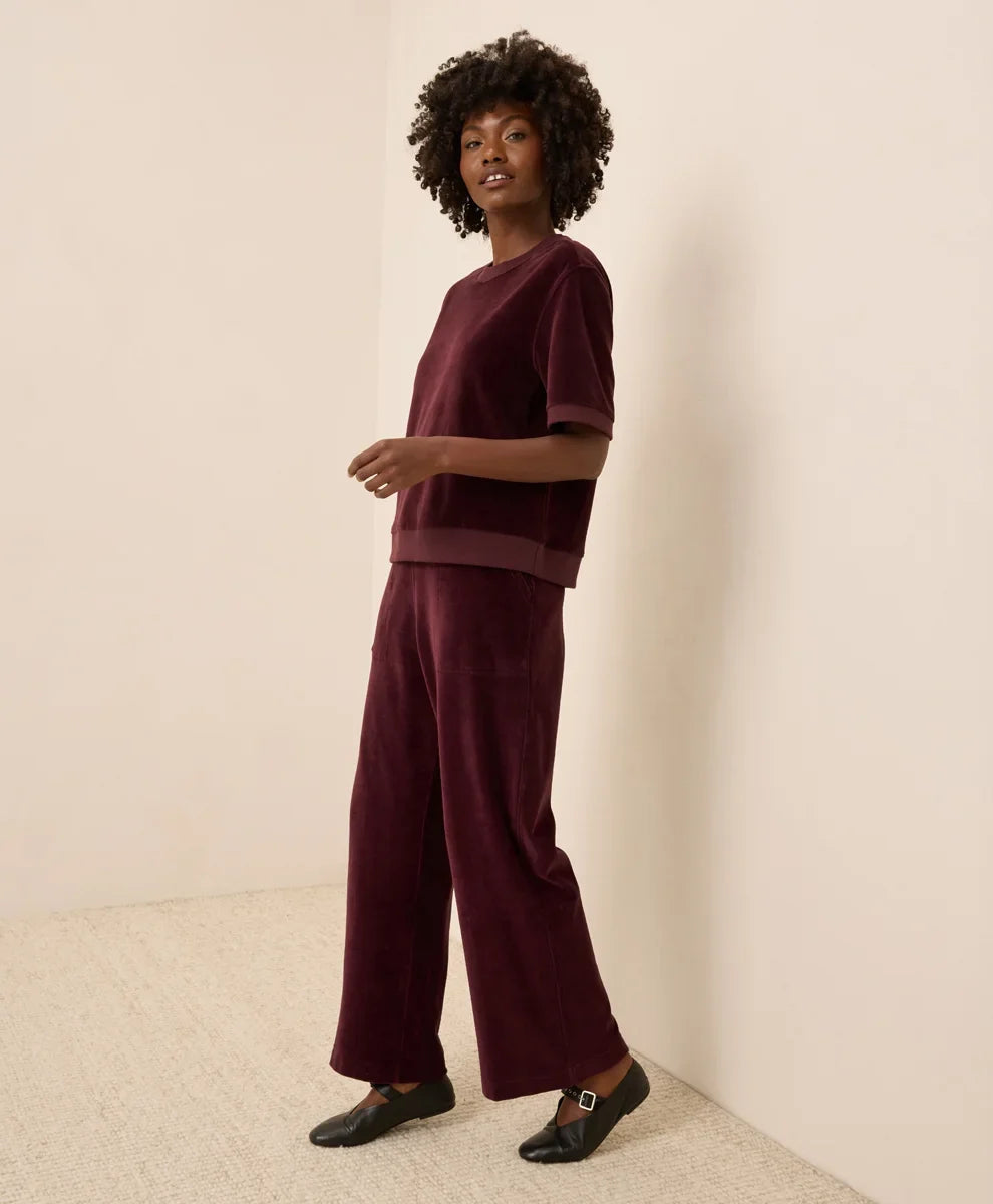 clearance pure velour wide leg pant