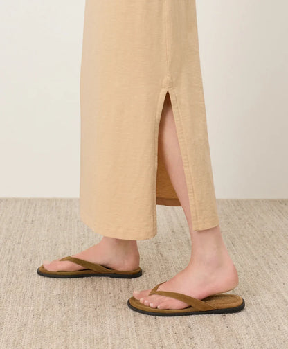 soft-slub essential easy muscle tee maxi dress
