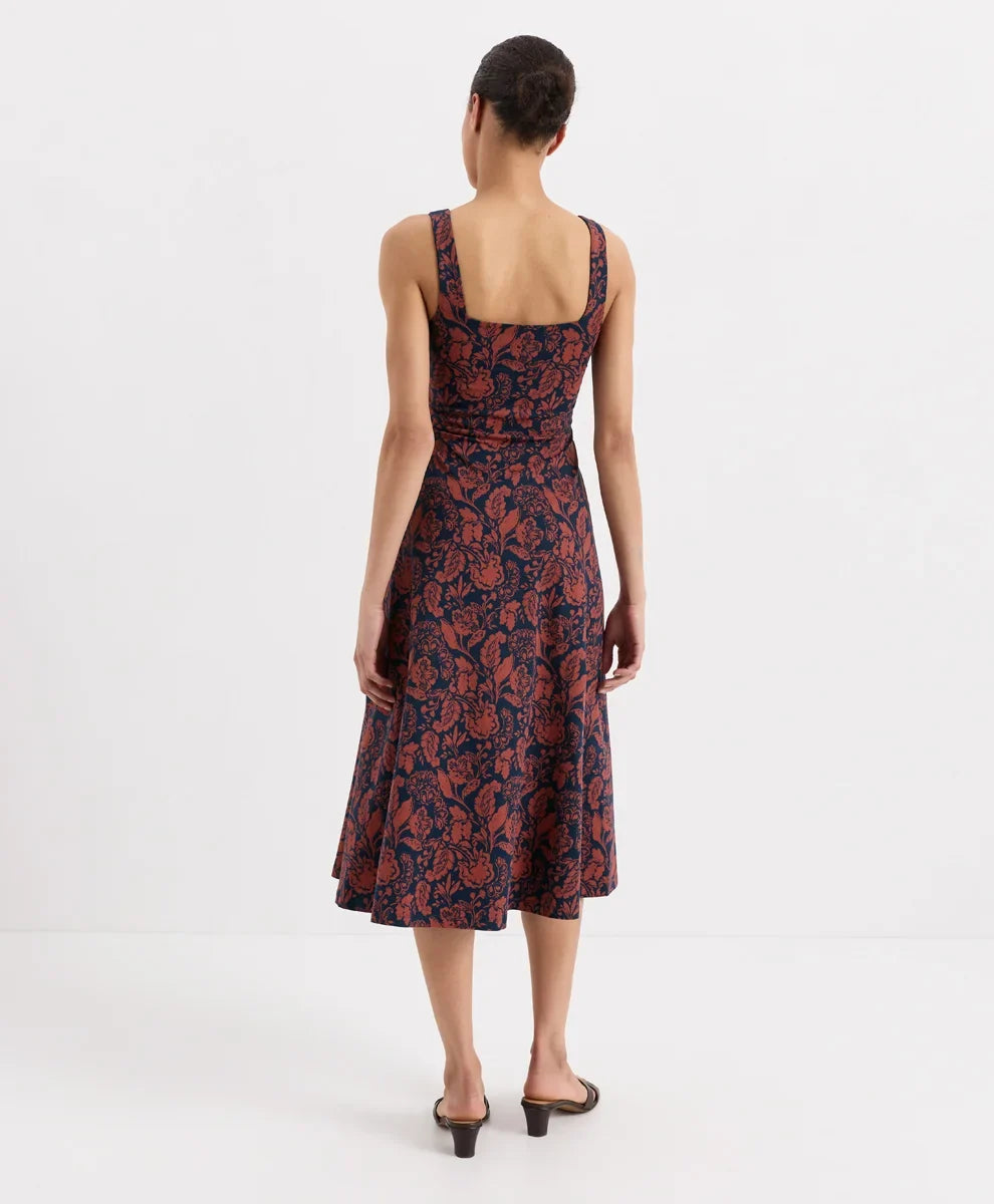 fit & flare square neck dress
